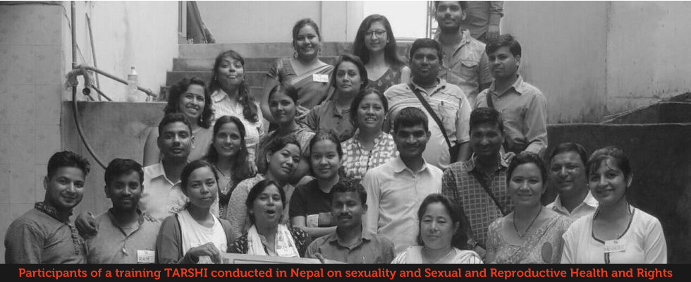 Participants of a training TARSHI conducted in Nepal on sexuality and sexual and reproductive health and rights