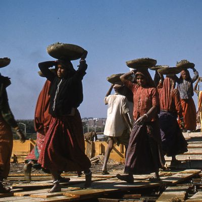 Picture showing a group of women carrying water