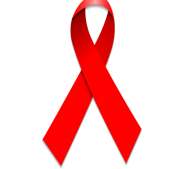 Red ribbon symbolising HIV and AIDS awareness
