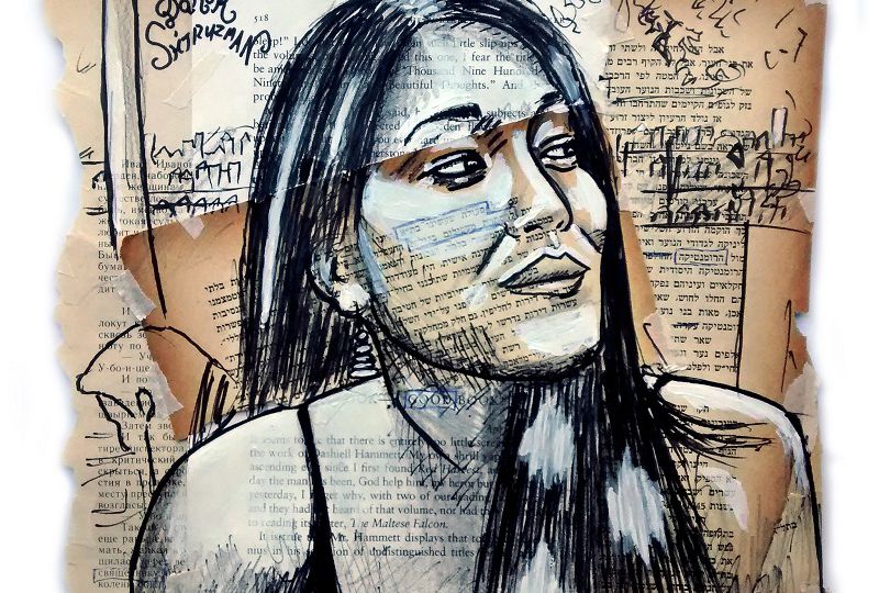 In Plainspeak English Audit In Plainspeak English Audit 100% 10 Drawing of a woman with newspaper clippings in foreshadow. Screen reader support enabled. Drawing of a woman with newspaper clippings in foreshadow.