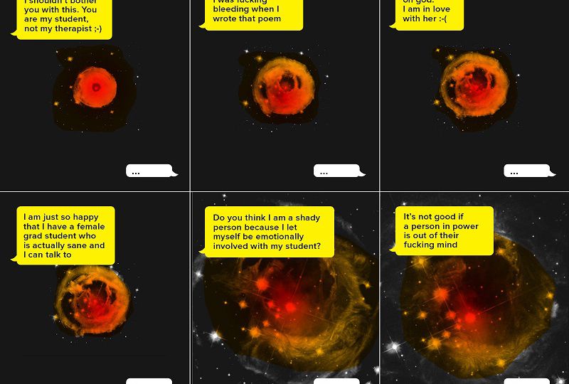 A comic strip featuring six panels of a star stating various observations on consent