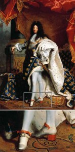 DRESSING AND SEXUALITY: Louis XIV wearing his trademark heels in a 1701 portrait by Hyacinthe Rigaud