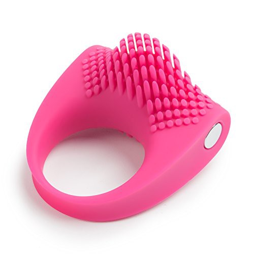 A pink-coloured vibrating penis ring.