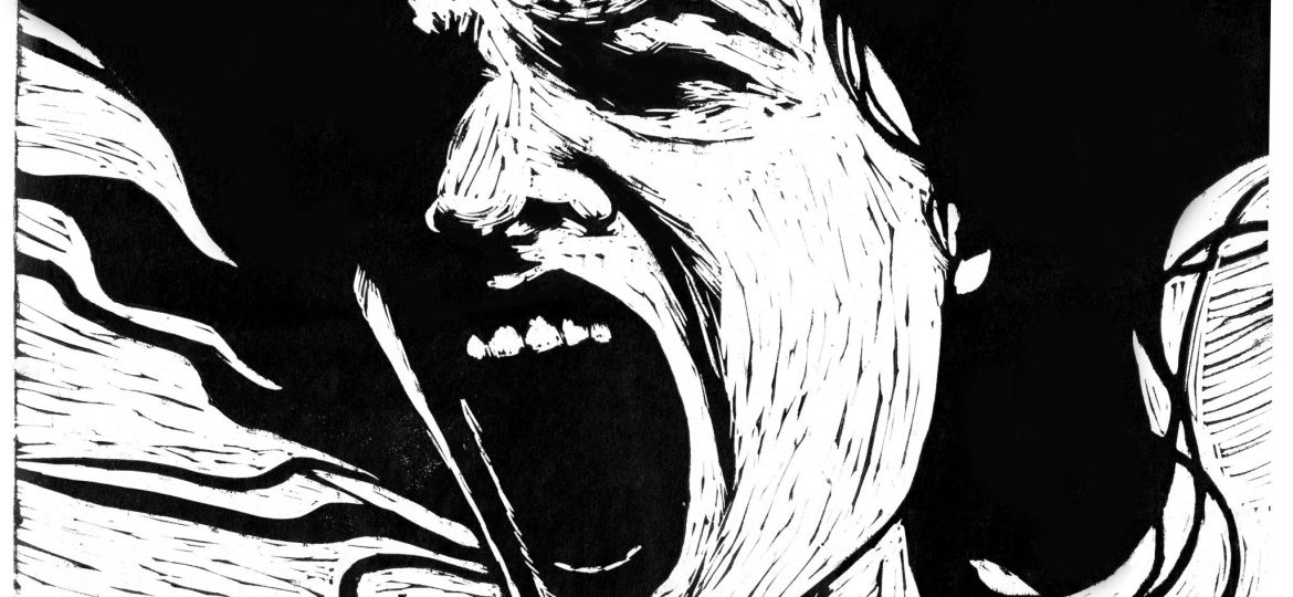 Black-and-white illustration of a woman screaming with her mouth wide open. Screen reader support enabled. Black-and-white illustration of a woman screaming with her mouth wide open.