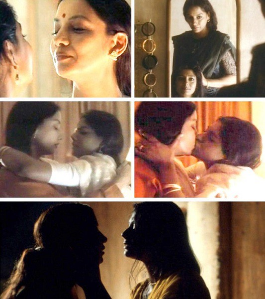 Collage of stills from the film 'Fire'