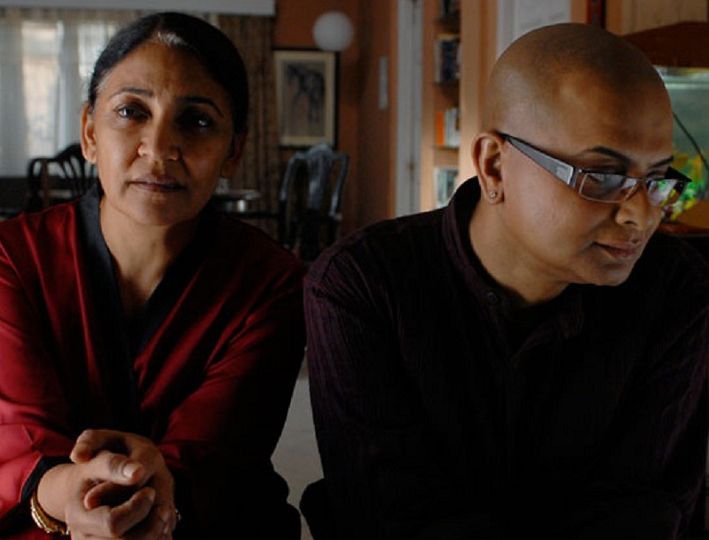 Still from "Memories in March", veteran actor Deepti Naval beside late director Rituparno Ghosh