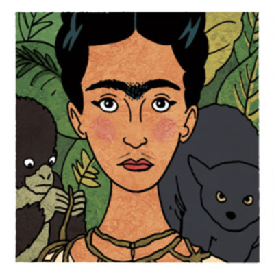 an illustration of artist frida kahlo