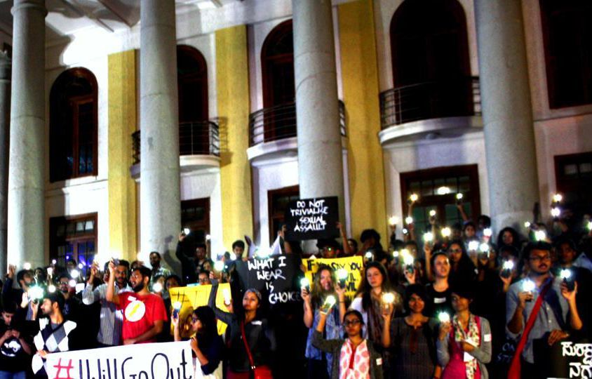 online activism: Women and men gathered for a protest in Bengaluru(Photo courtesy: Night in my Shining Armour)