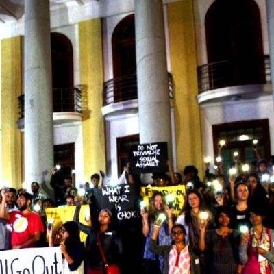 online activism: Women and men gathered for a protest in Bengaluru(Photo courtesy: Night in my Shining Armour)