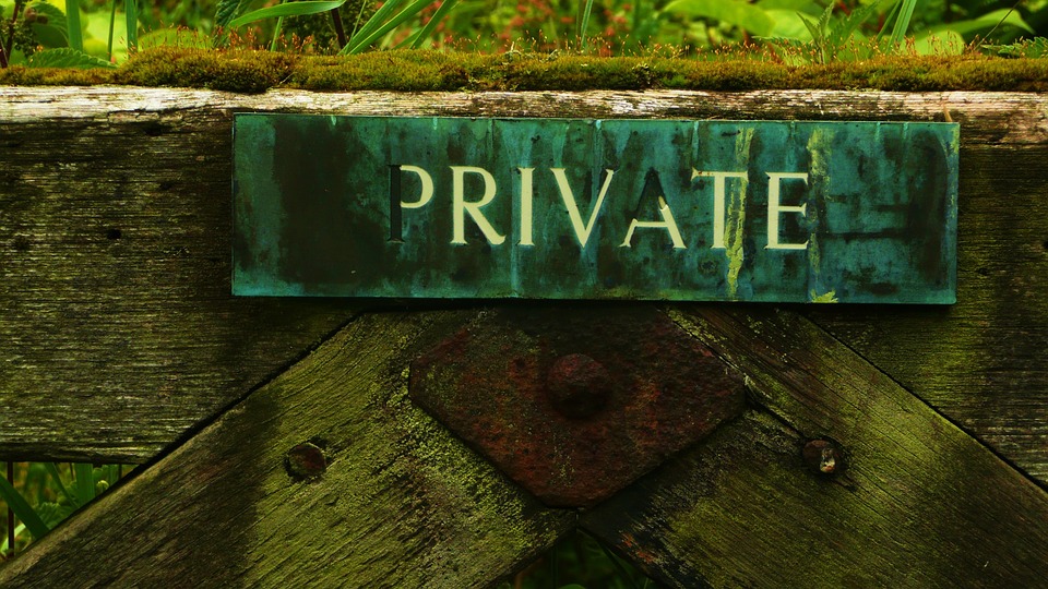 a signboard marked 'private'