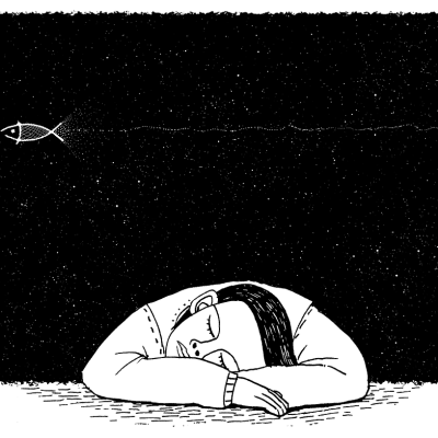 Illustration of a boy sleeping