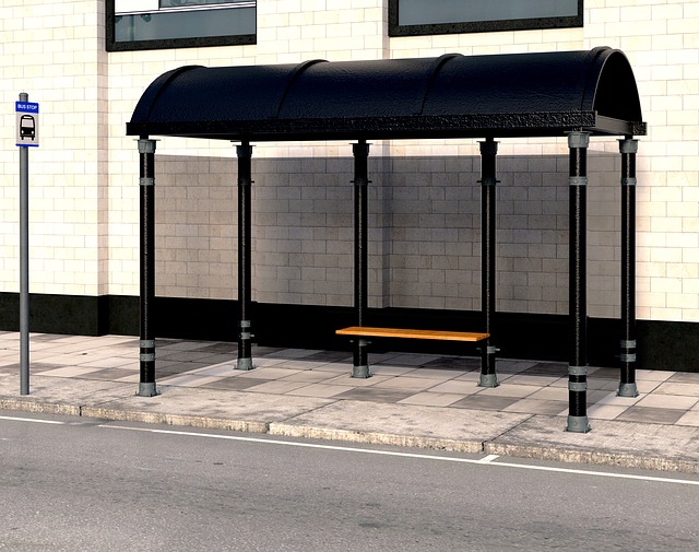 picture of an empty bus stop