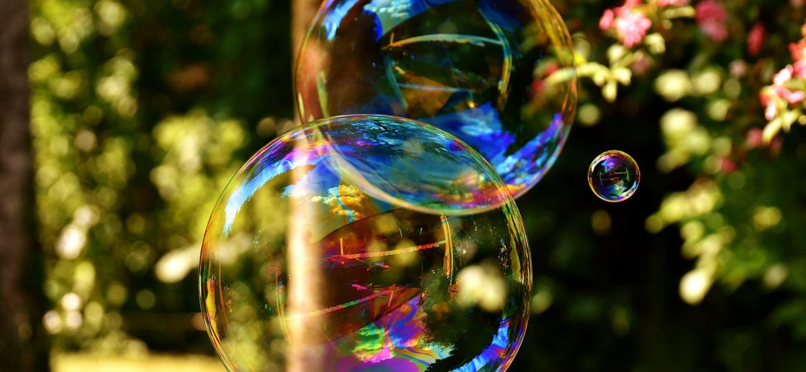 Image of two colourful bubbles