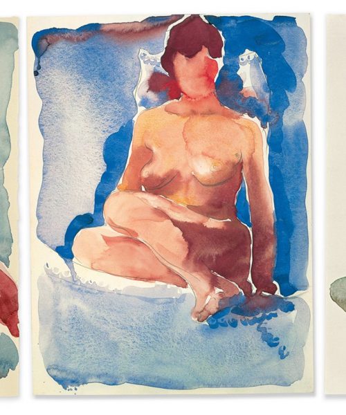a series of nude paintings of women