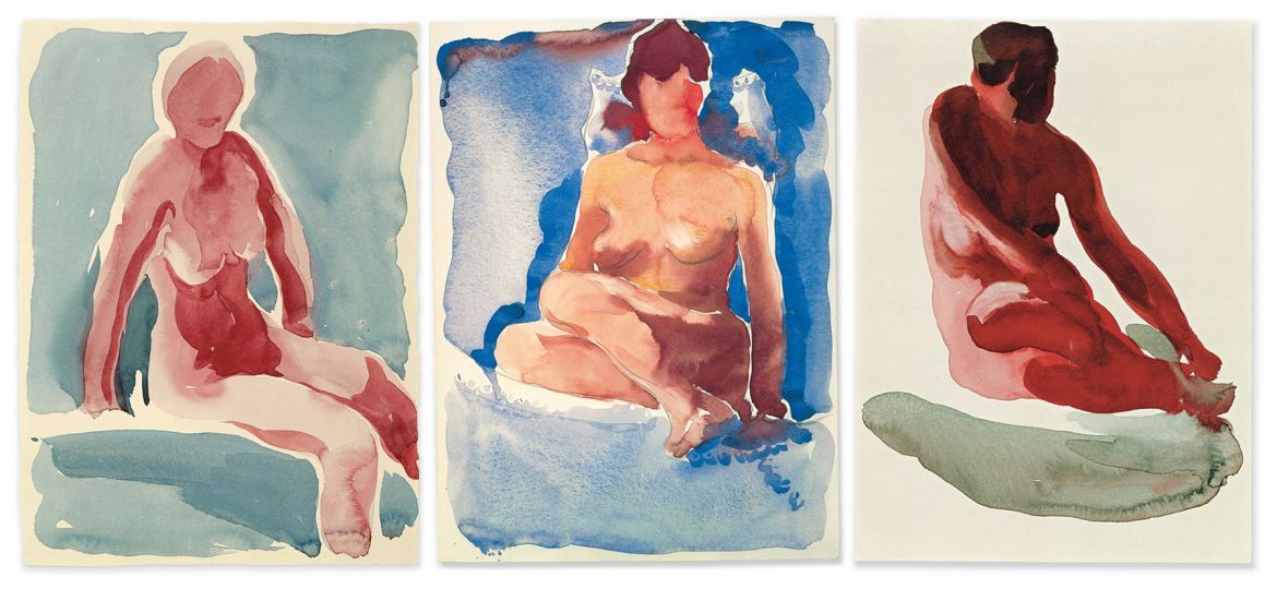 a series of nude paintings of women