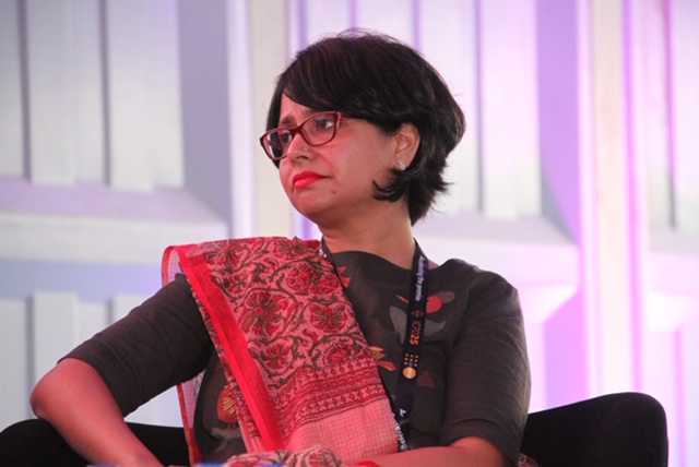A photograph of disability rights advocate and activist Amba Salelkar