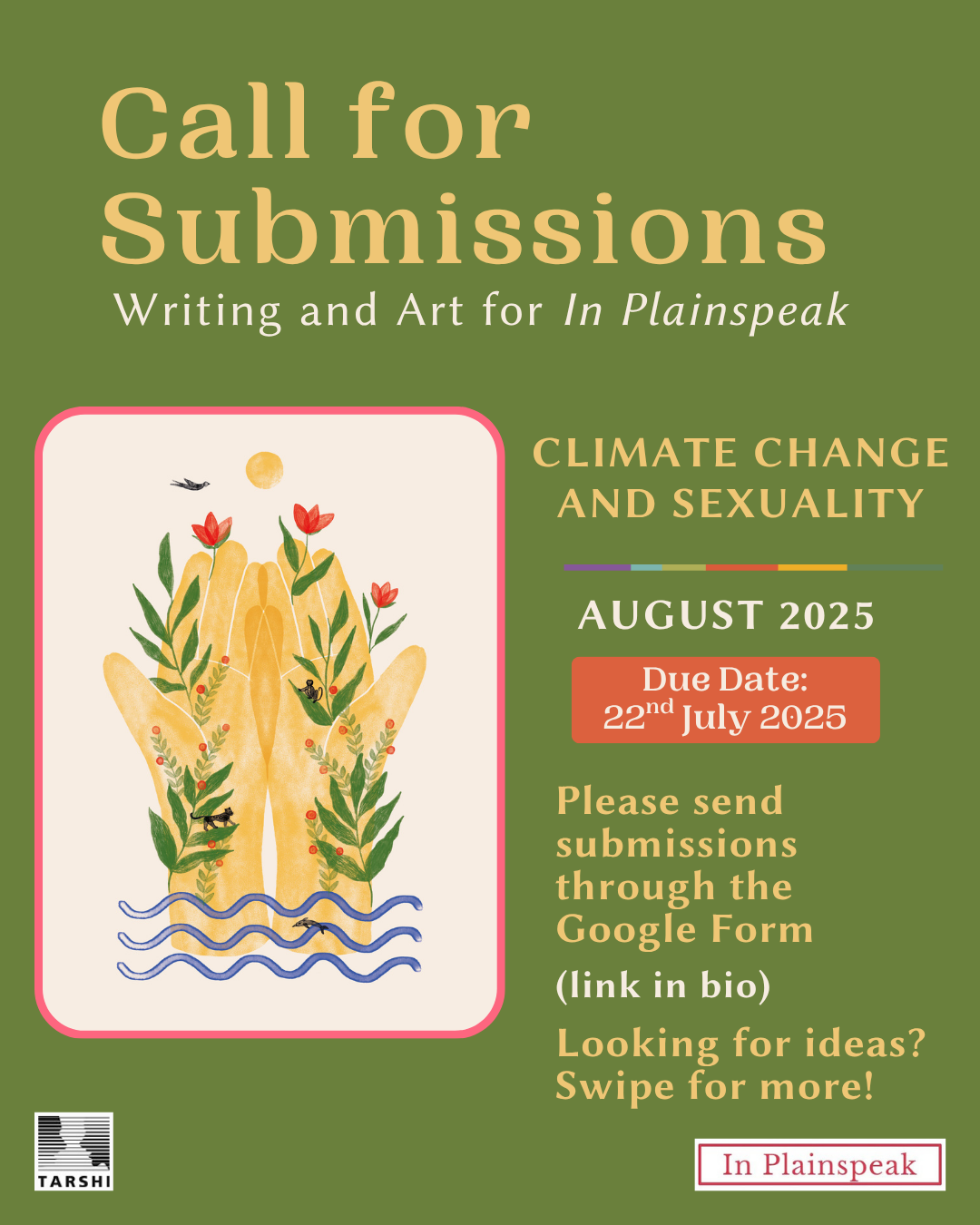 Call for submission for August 2025 on the theme of climate change and sexuality