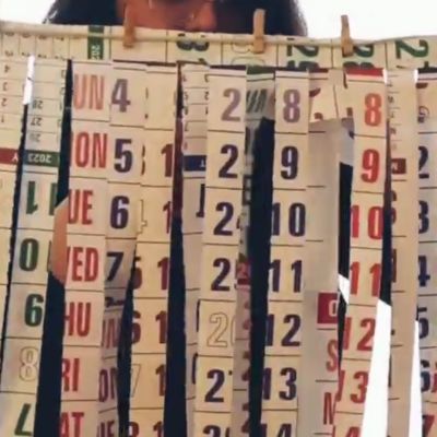Natasha Chandhock in process of Unmaking of a Calendar