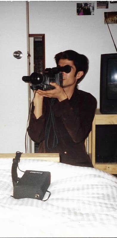 Saran with a camera in one of his dorm rooms. (Photo: Courtesy of the Saran family)