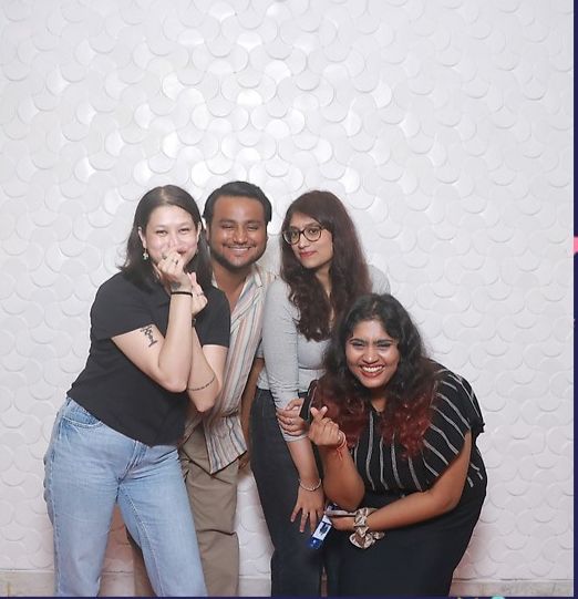 A group of friends posing for a photo